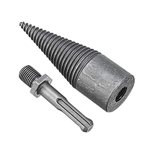 KKmoon Tronco de troncos de madera Martillo eléctrico Broca Divisor Cono Leña Split