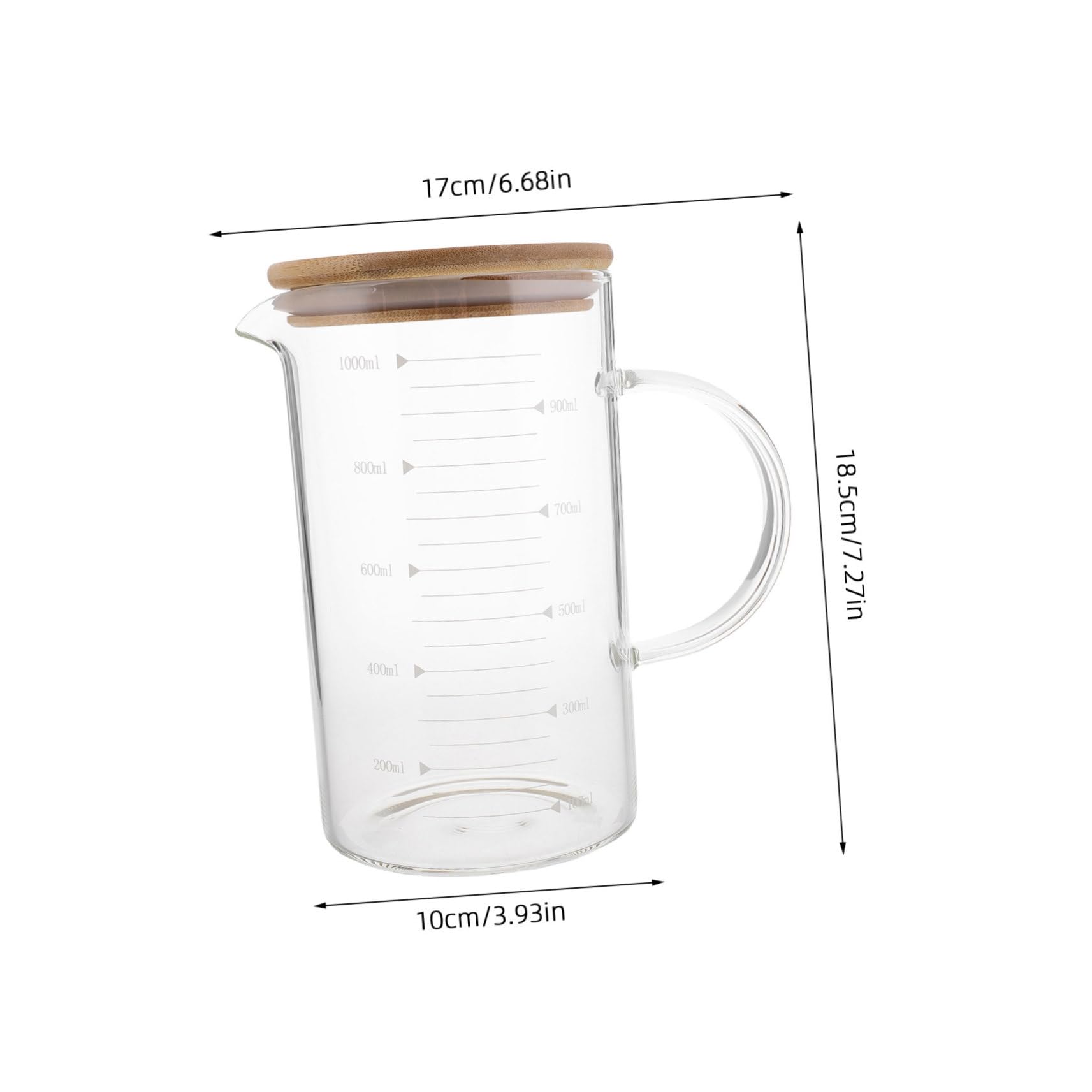 Bicchiere Graduato Con Coperchio Caraffa Per Bevande Misuratore Con Scala Per Tè Succo e Caffè Design Elegante e Pratico Per La Cucina