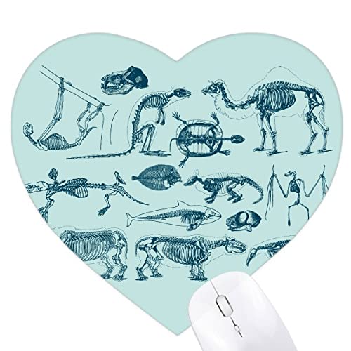 Tapis de souris en forme de coeur style os d'animal pour espace gaming et bureau