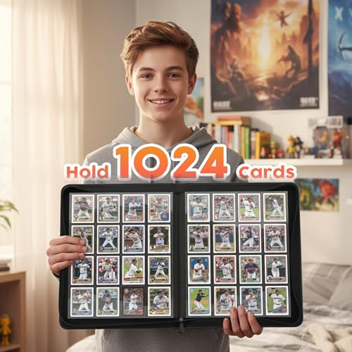 1000+ Pockets Premium Trading Card Binder, 16 Pockets Trading Card Binder Ringless Side Loading Trading,Card Holder Folders for MTG, TCG, Game Cards & Sports Cards(Purple) by Nocyyert - Image 6