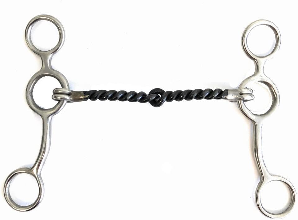 AJ Tack Sweet Iron Twisted Wire Junior Cow Horse Gag Bit