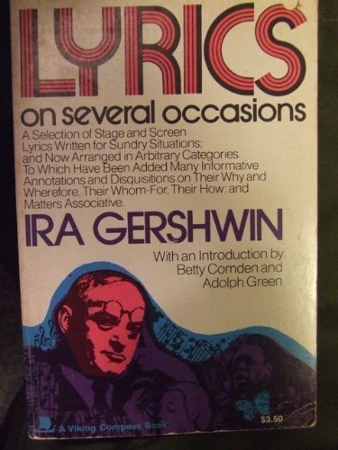 Lyrics on Several Occasions by Ira Gershwin (19... B01FJ00E6K Book Cover