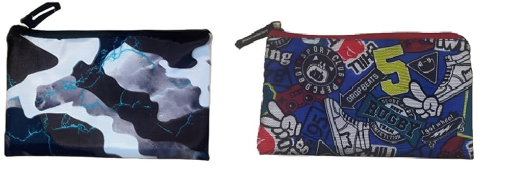 Polyester Waterproof Black Blue Pen/Mobile Cover/Cosmetic/Medicine/Travel/Stationery/Colour Kit Pouch Organizer(Pack of 2)-image-24