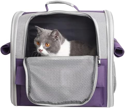 Zaino Trasportino Per Cani E Gatti Fino A 10kg - Con 3 Aperture, Rete Traspirante E Materassino - Foto 13