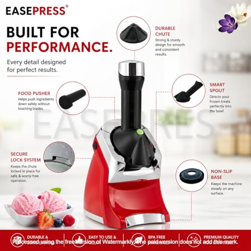 Image of EASEPRES Frozen Fruit Ice Cream Maker Machine | BPA Free Frozen Yogurt, Sorbet, Smoothie & Dessert Maker for Home & Kitchen | Ghar Par Fresh Frozen Desserts Banaye Easily