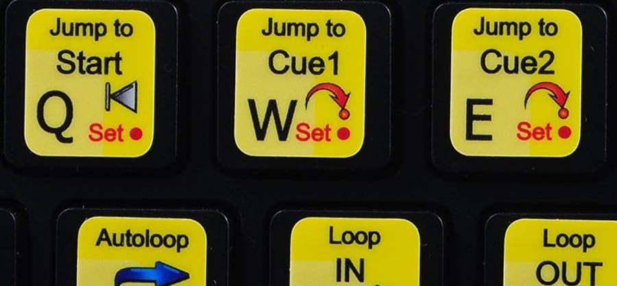 Autocollants pour clavier DJAY Algoriddim pour accélérer le mix