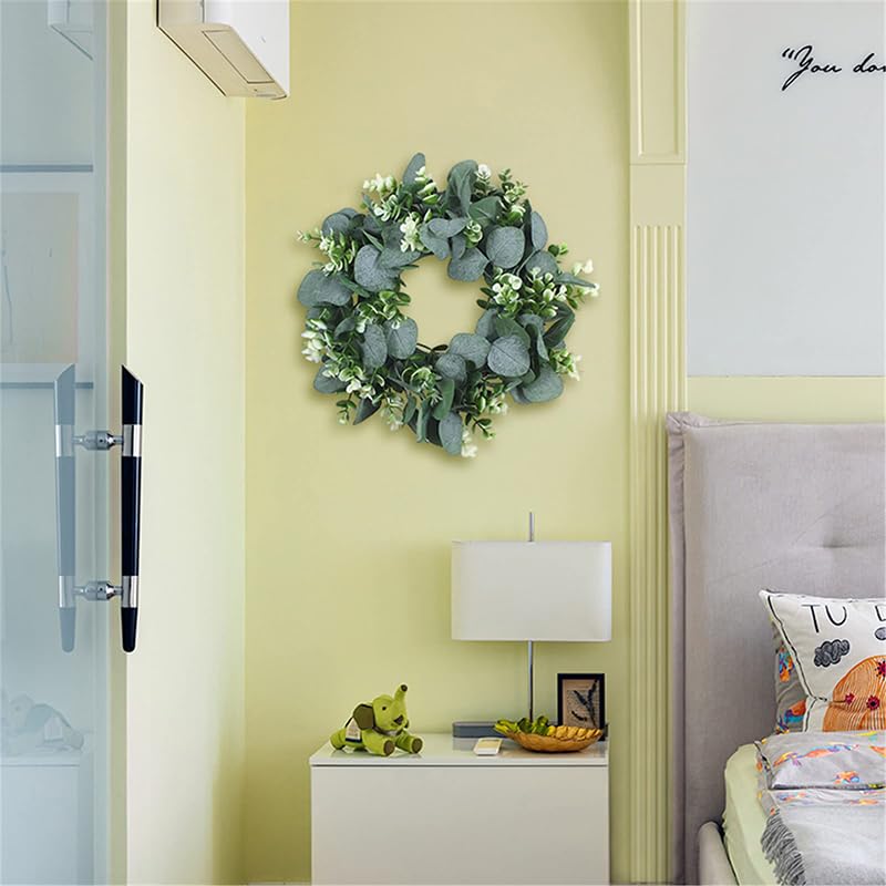 Amazon | ユーカリ 花輪 クリスマスリース ガーランド 玄関飾り 壁掛け