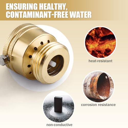 2 PCS Brass Vacuum Breaker, 3/4\'\' Solid Lead-Free Compliant Brass Anti-Siphon Hose Bib Valve, Backflow Preventer for Garden Hose Check Valve, Garden Spigot RV