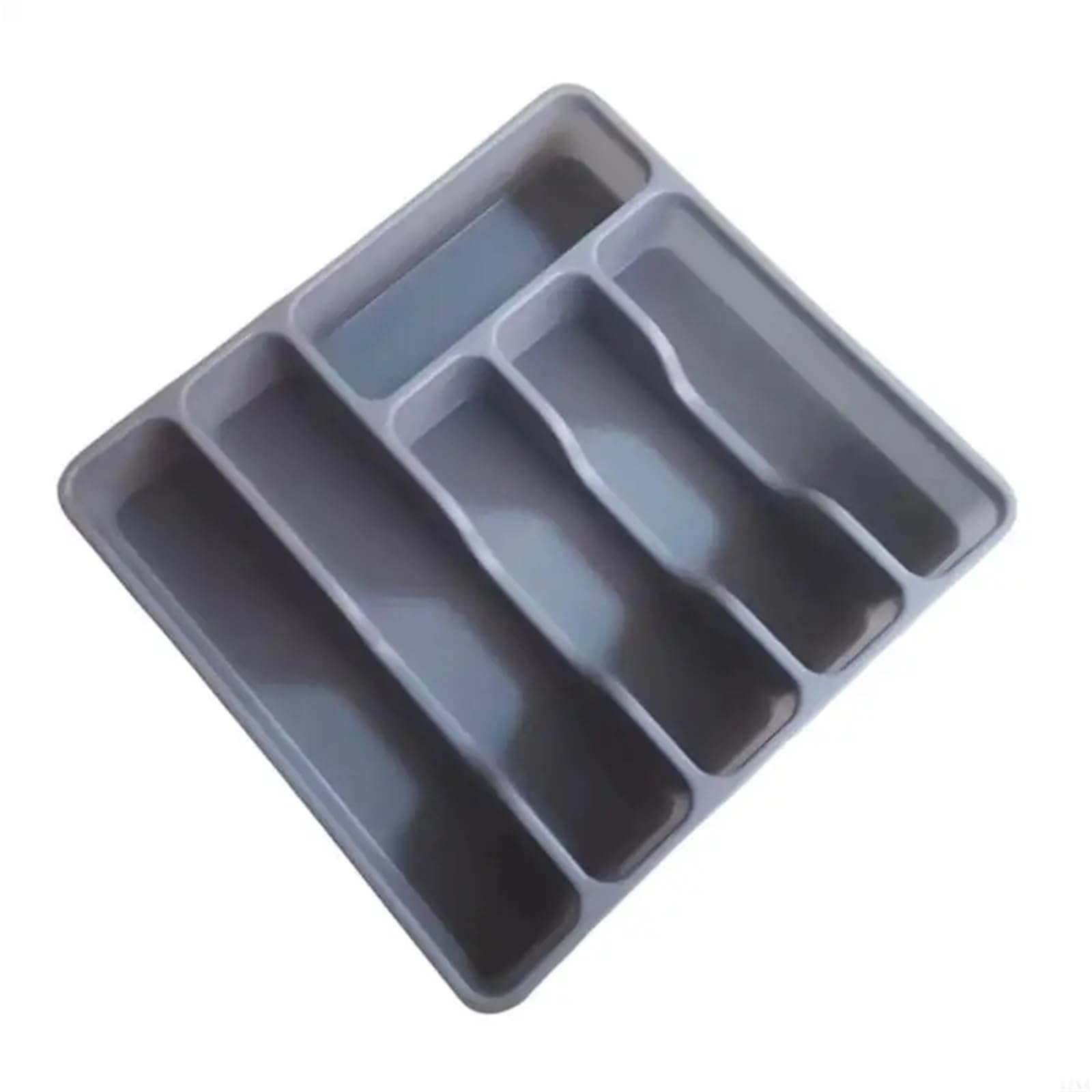Cubertero Cajon Organizador de cajones for cubiertos, versátil, con tapa(Grey)