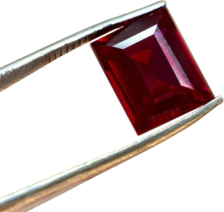 9.10 Carat Natural Red Ruby Square Cut Loose Gems Mozambique GGI Certified for Jewelry Making Size 11x9x6 mm