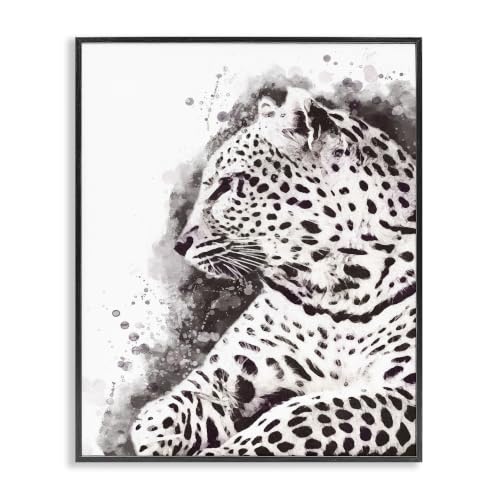 'Jungle Cat Paint Splatter Resting Cheetah'| Framed Giclee Art