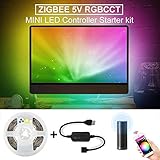 [page_title]-Zigbee Mini USB Controller 5V RGB CCT LED Strip Light Waterproof 2M TV Backlight Set Smart Controller App Controll
