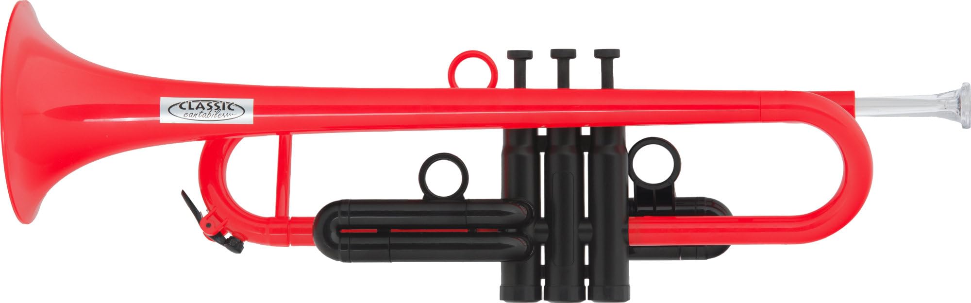Classic Cantabile PTP-10RD MardiBrass Kunststoff Bb-Trompete - ABS-Korpus - 450 g leicht - wetterfestes Blasinstrument - inkl. Hülle, 2 Mundstücke, 2 Wechselventile - 129 mm Schallbecher - Rot