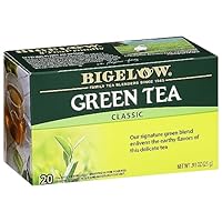 Bigelow Tea Classic Green Tea, Caffeinated Tea, 20 Total Tea Bags (Pack of 1)