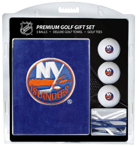 Team Golf NHL Gift Set Embroidered Golf Towel, 3 Golf Balls, and 14 Golf Tees 2-3/4" Regulation, Tri-Fold Towel 16" x 22" & 100% Cotton