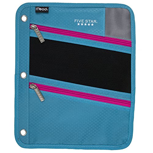 Pochette à fermeture éclair pour classeur 3 anneaux avec trois poches de sécurité