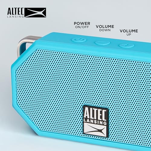 Image of Altec Lansing Mini H2O - Waterproof Bluetooth Speaker, IP67 Certified & Floats in Water, Compact & Portable Speaker for Hiking, Camping, Pool, and Beach,Aqua