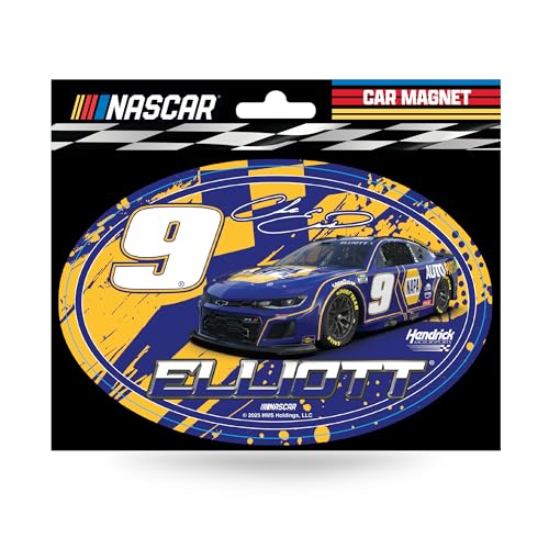Rico Industries NASCAR Racing Chase Elliott Car Art Badge Magnet