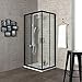 CABINE DOUCHE 90X90 PROFILE NOIR OPAQUE CRISTAL 6MM TRANSPARENT | CITY