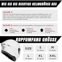 Motorradhelm Integralhelme für Erwachsene, ECE 22.06-zertifizierter – Ansicht 6