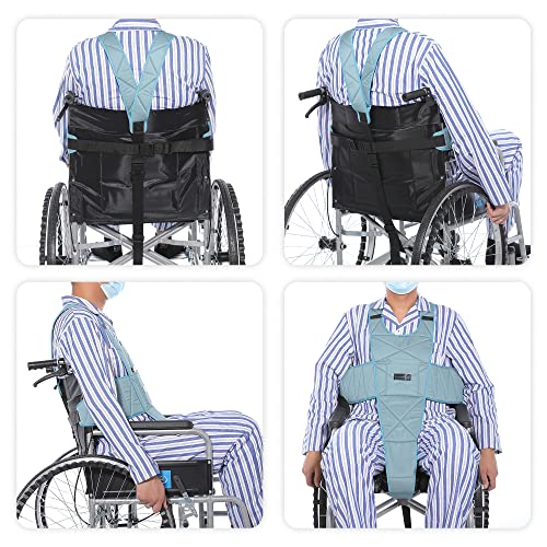 Wheelchair Seat Belt, Non-Slip And Drop-Resistant Wheelchair Safety Belt With Adjustable Straps Metal Buckles For The Elderly #TOP4