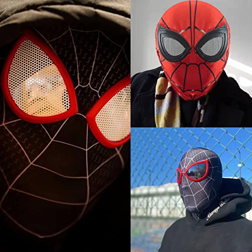 Spider Mask, Fancy Dress Mask for Adult Kids, Spider Mask with Lenses Invisible Zip, Spider Mask Gifts for Fans, Halloween Mask, Role-Playing Costume Props for Masquerade Party Halloween Carnival - Image 3