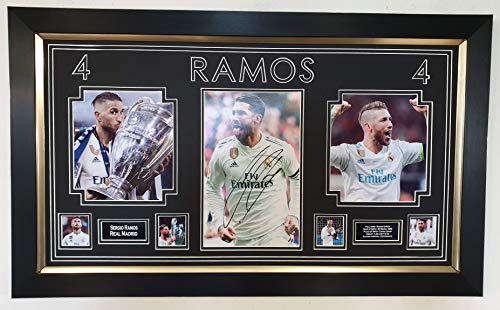 www.signedmemorabiliashop.co.uk Foto firmada y enmarcada de SERGIO RAMOS del Real Madrid