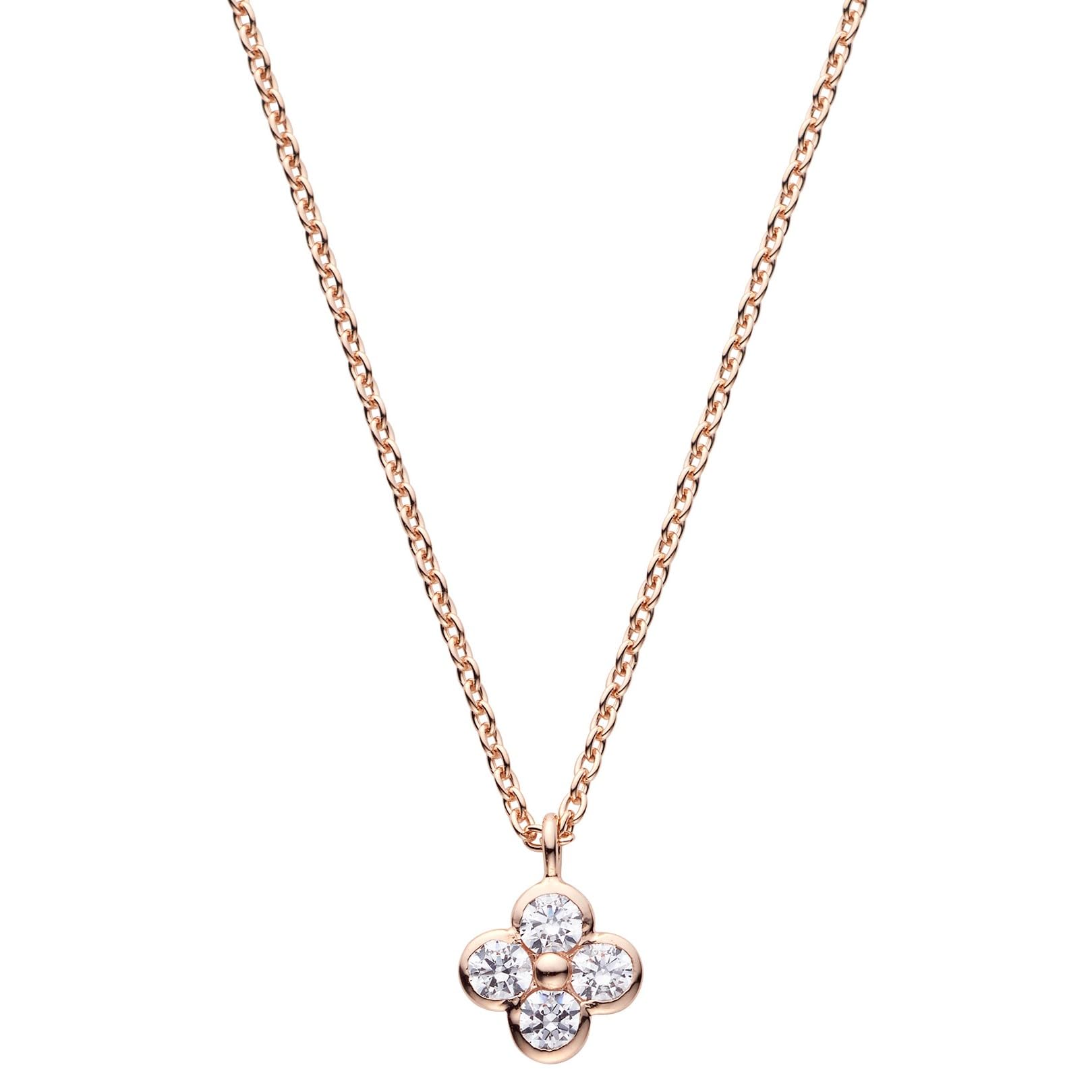 ヴァンドーム青山　SV925 ネックレス フラワー K18PG ダイヤモンド フラワーネックレス | ヴイエー ヴァンドーム青山