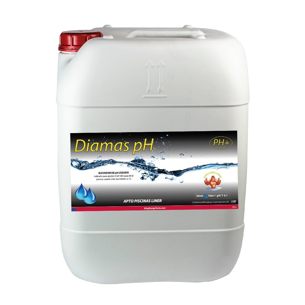 Incrementador de pH para Piscinas DIAMAS PH 20 litros - Aumenta el pH del Agua – Formato Líquido (Garrafa 20 litros)