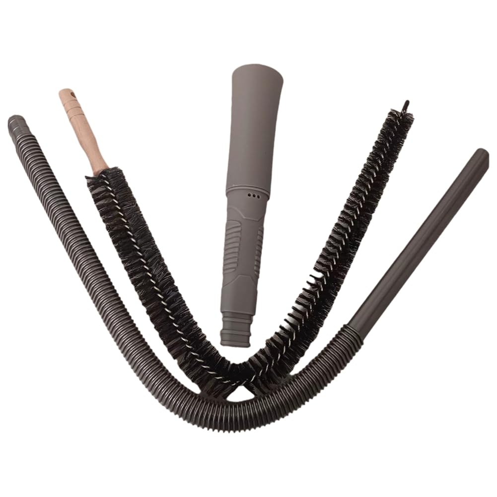 UDSKNV[KSL Universal Dryer Vent Cleaner Kit with Lint Brush Stretchable Connector Vacuum Attachment Works with for All Vacuums