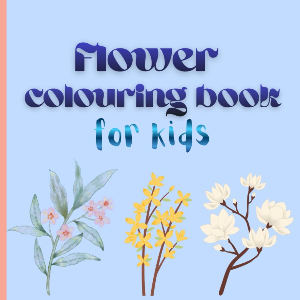 Fun and easy flowers children's colouring book