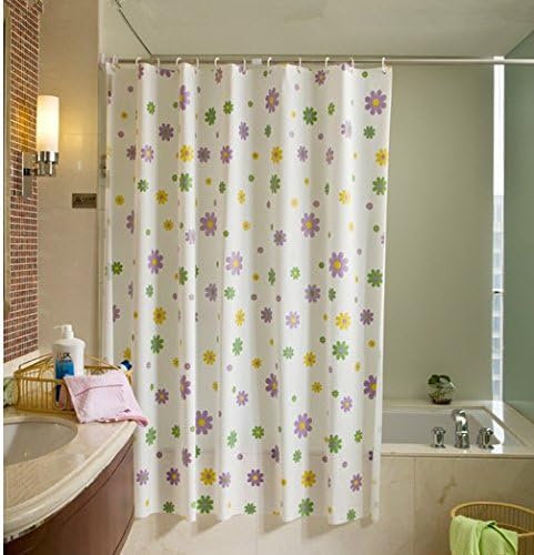 Thick Waterproof Mouldproof PEVA Shower Curtain With Sunflower,72X80inch(180x200CM)