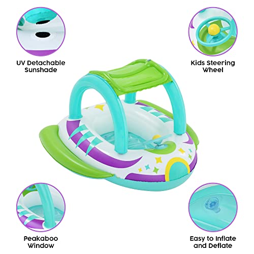Bestway Space Splash Kinder-Schlauchboot 107 x 112 cm
