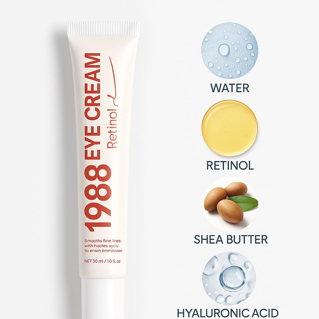Retinol Eye Cream, Anti-Ageing Eye Treatment for Dark Circles Fine Lines & Puffiness - Image 3