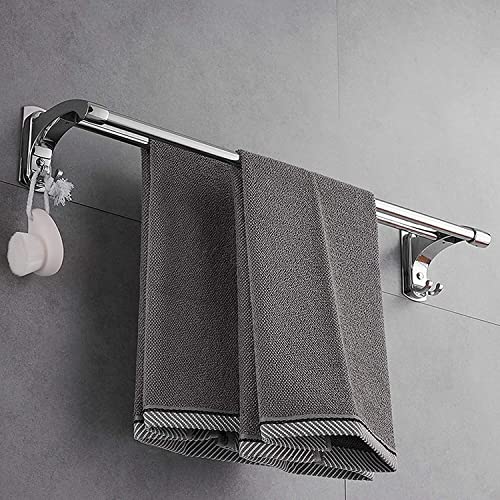 Porte-serviettes double barre anti-rouille 80 cm pour régler le manque de place