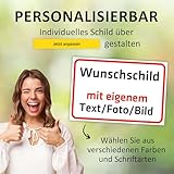 Indigos UG - Schilder selbst gestalten mit Wunschtext - Schild personalisiert grau - Aluverbundplatte in 8 Größen - mit Text und Schrift - für Garage, Parkplatz, Firma, Schule, Hotel oder Carport
