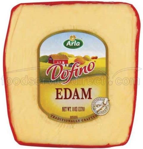 DOFINO Edam Deli-Cut Cheese Chunk, 8 Ounce (Pack of 12)