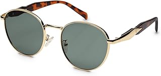 HASHTAG EYEWEAR Oval Sunglasses for Woman | Trendy Sunglasses for Women | Retro Round Shades | Vintage Style Eyewear | UV4...