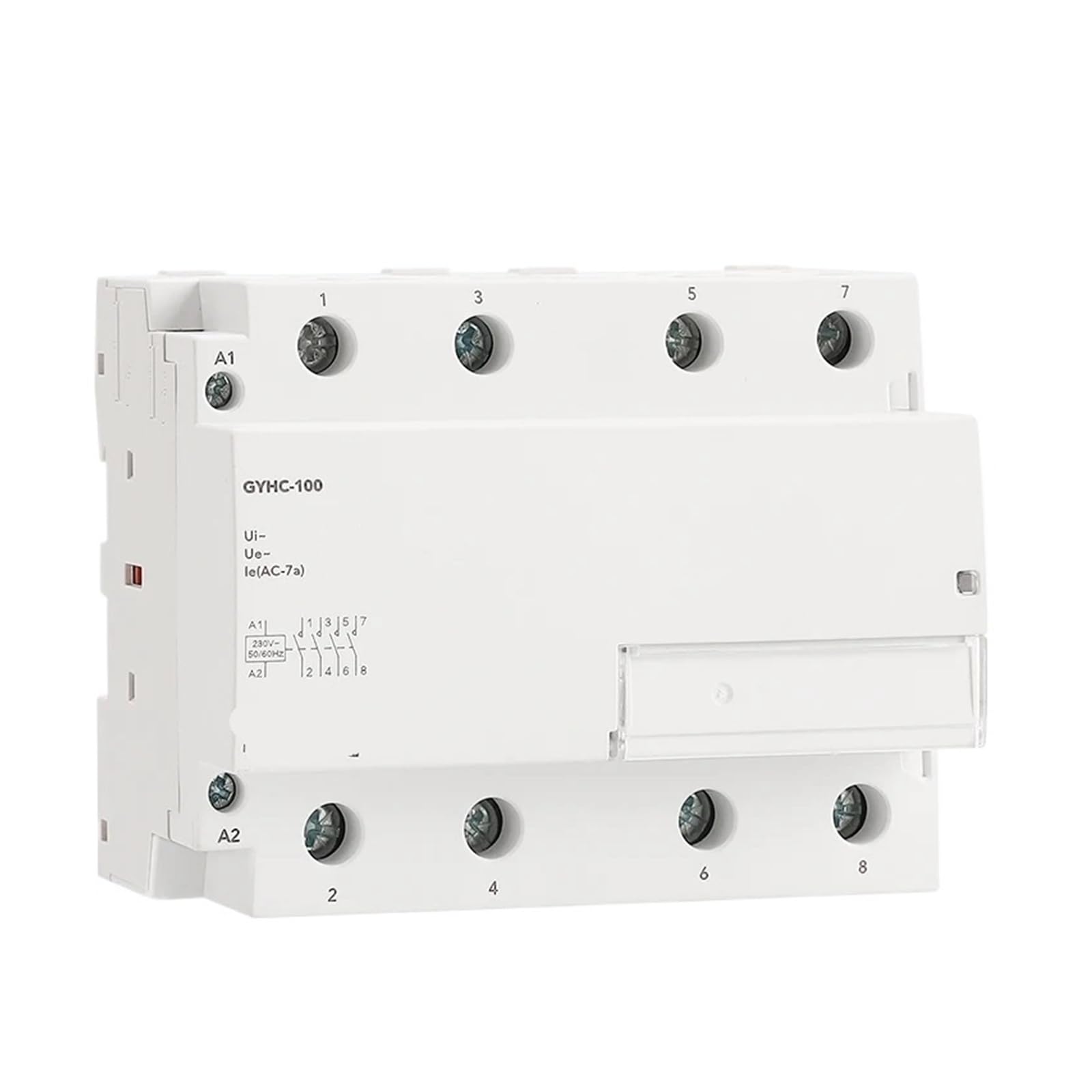 Contacteur modulaire 100A haute performance 4 pôles avec contacts 3NO 1NC