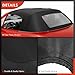 A-Premium Black Convertible Soft Top with Clear Plastic Window Compatible with Ford Mustang 1983 1984 1985 1986 1987 1988 1989 1990 1991 1992 1993