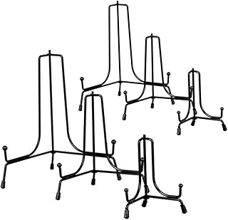 6 Stück rutschfeste Tellerständer, dekorative Bildstaffelei, Ständer, Fotorahmen, Buchständer, Kunst-Eisen, Präsentationss...