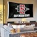 San Diego State Aztecs Black Banner and Tapestry Wall Tack Pads