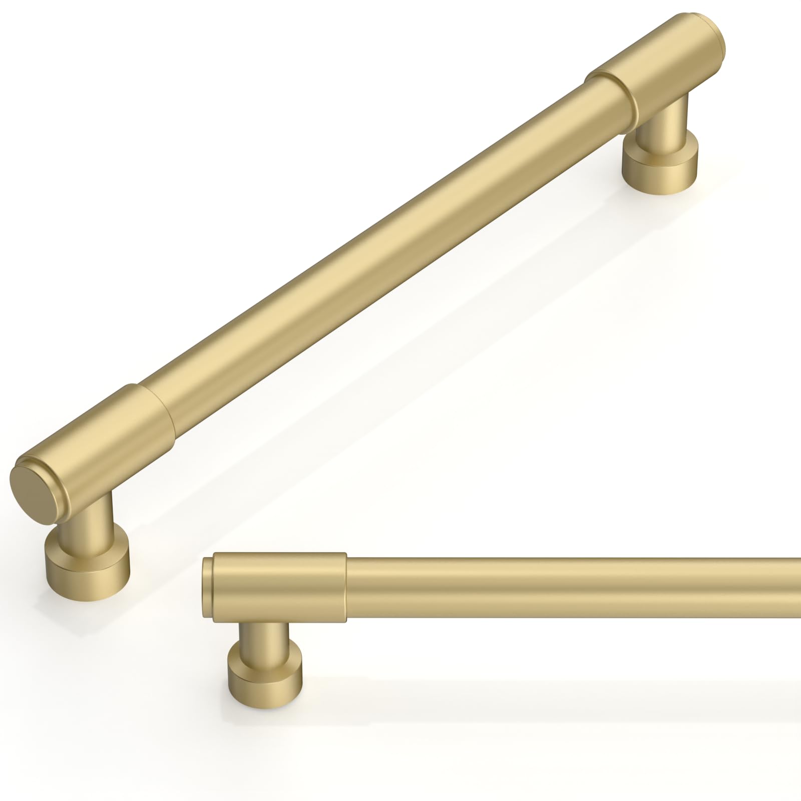 Talentedeco 10 Pack Brushed Gold Cabinet Pulls 6.3 Inch(160mm) Kitchen Cupboard Handles Cabinet Hardware for Drawer Pulls — image 1