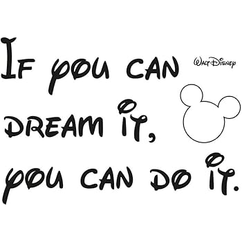Adesivo Murale Se Puoi Sognarlo Puoi Farlo Stickers Frase Famosa Citazione Walt Disney Adesivo 100 Italiano Frase Inglese 50x30 Amazon It Fai Da Te