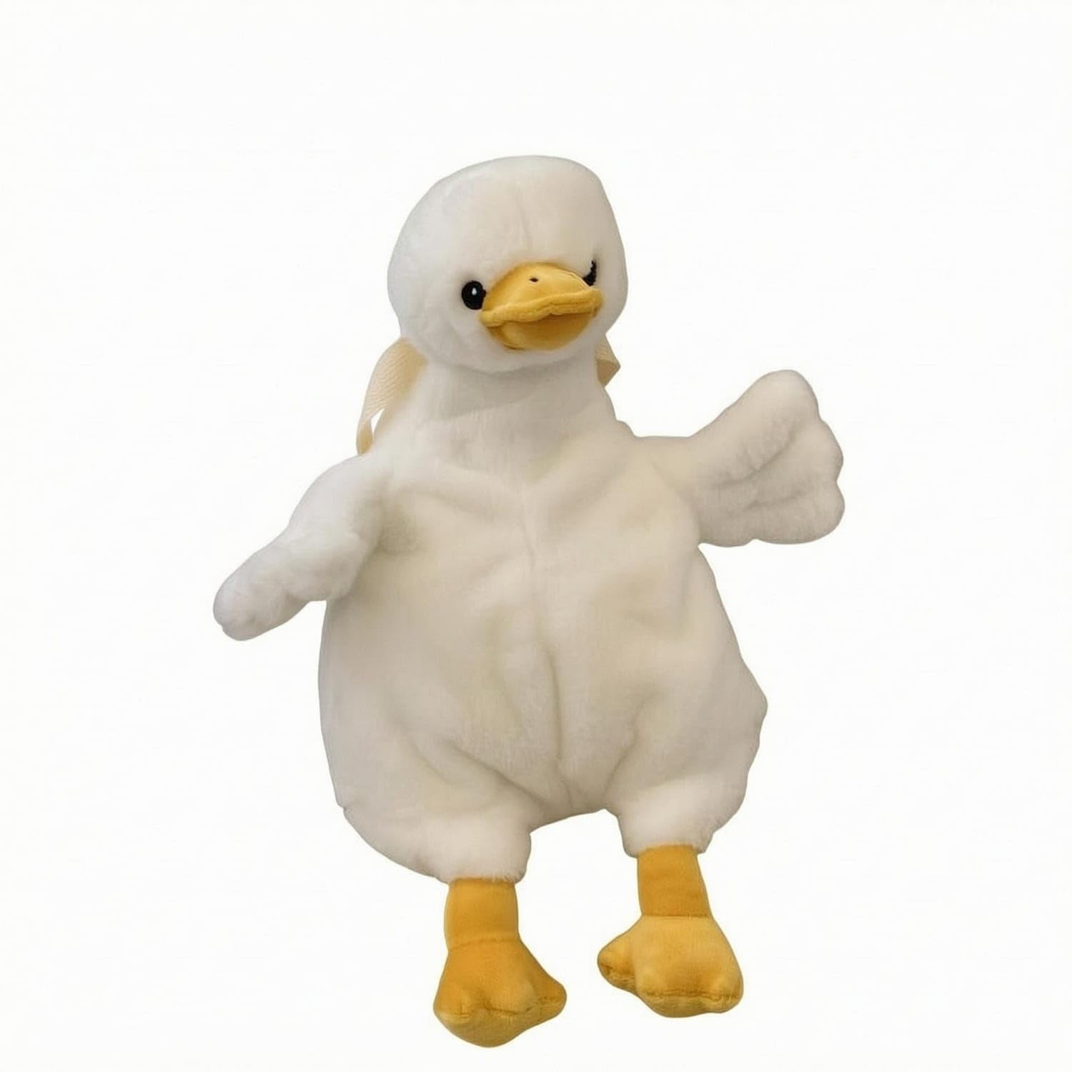 ECOMISTIQ® Soft Stuffed Creature Backpack Cuddly Plush Creature Bookbag Padded Plush Backpack Rounded, Duck-image-22