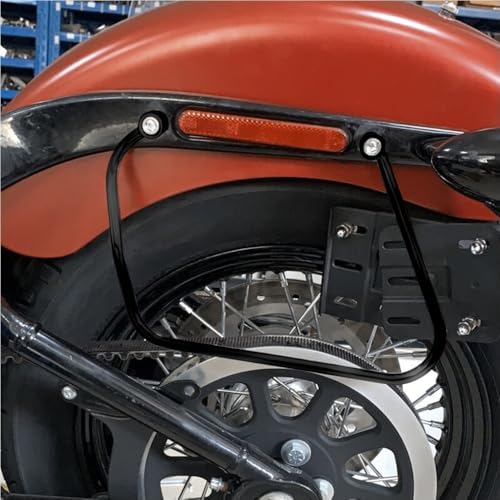 Soporte Negro para Alforjas Saddlebag para Street Bob Slim Compatible 2018 2022 (Hierro) miniatura 5