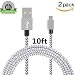 Micro USB Cable, Asstar [2 Pack] 10FT Extra Long Premium Nylon Braided High Speed USB to Micro USB Charging Cord Android Charger for Samsung Galaxy S7 / S6 / S5 /Edge,HTC,LG,Nexus (2Pcs 10ft)