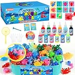 URMYWO Magic Water Elf Toy Kit, DIY 3D Magic Gel Pet Toy Set, 12 Gels & 10 Molds,Easter Gifts Craft & Art Kits for Kids 4 5 6 7 8 9 10 Years Old Mermaid Theme