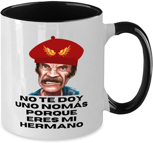 Miniatura 2 de Regalo para hermano, primo taza de café 2 colores negro y blanco no te doy una nomas