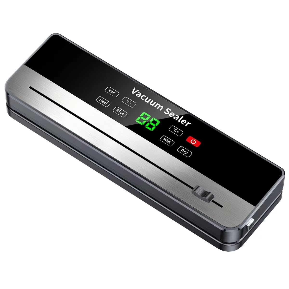 Machine d'emballage sous vide 4 en 1 avec coupe-rouleau, plusieurs modes de fonctionnement et tuyau externe, compact pour la cuisine